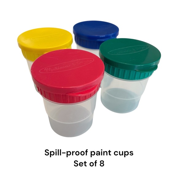 Melissa & Doug Spill-Proof Paint Cups Set of 8 for Kids Ages 3+ - Picture 1 of 8